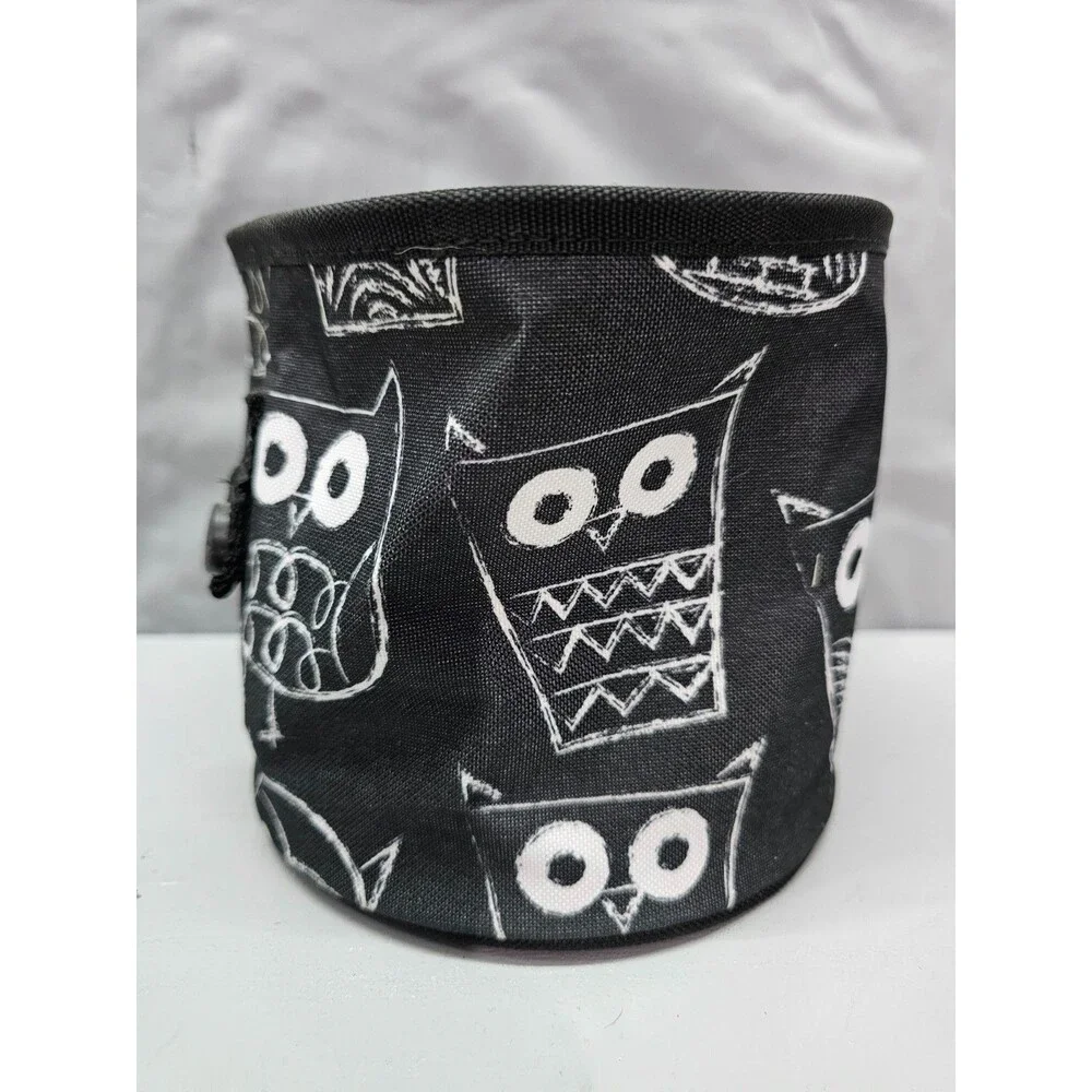 Thirty-One Littles Carry-All Caddy Black White Owl Retired Print